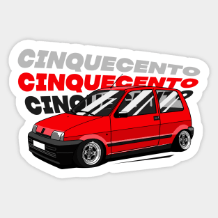 Stanced Cinquecento Sticker